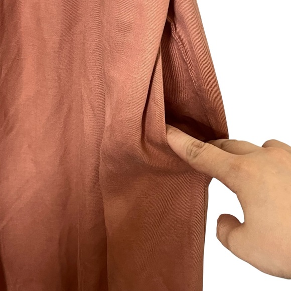 Ulla Johnson Iggy Clay Jumpsuit Women’s Size 0 Pink Bow Back Wide Leg - Picture 5 of 15